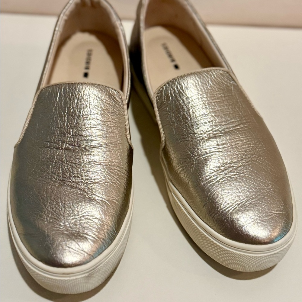 Birdies Shimmering Gold Slip-On Sneakers